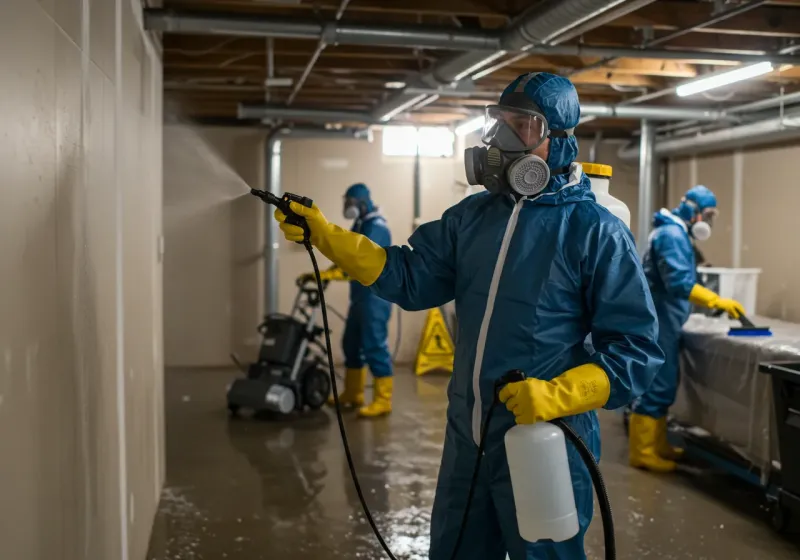 Basement Sanitization and Antimicrobial Treatment process in Jensen Beach, FL