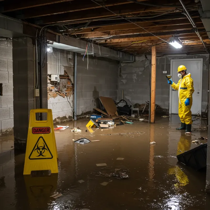 Flooded Basement Electrical Hazard in Jensen Beach, FL Property